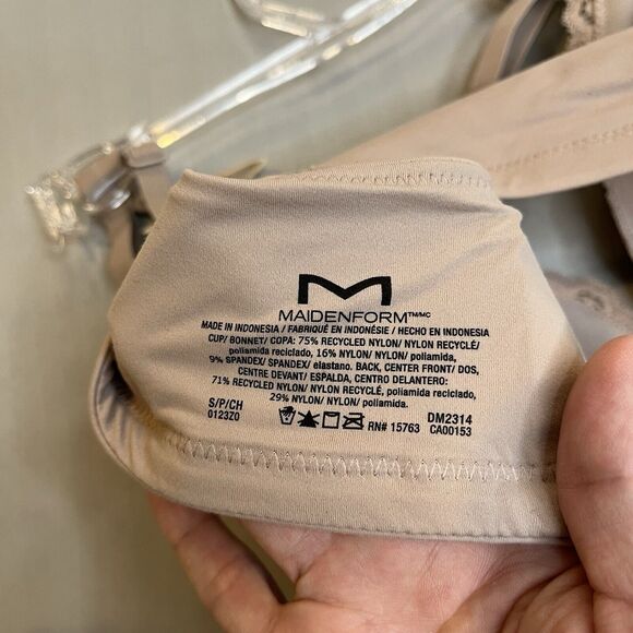 Maidenform DM2314 Soft Support Wireless Bra Size Small Nude NWT (Fits A-B 34-36) - Picture 6 of 8